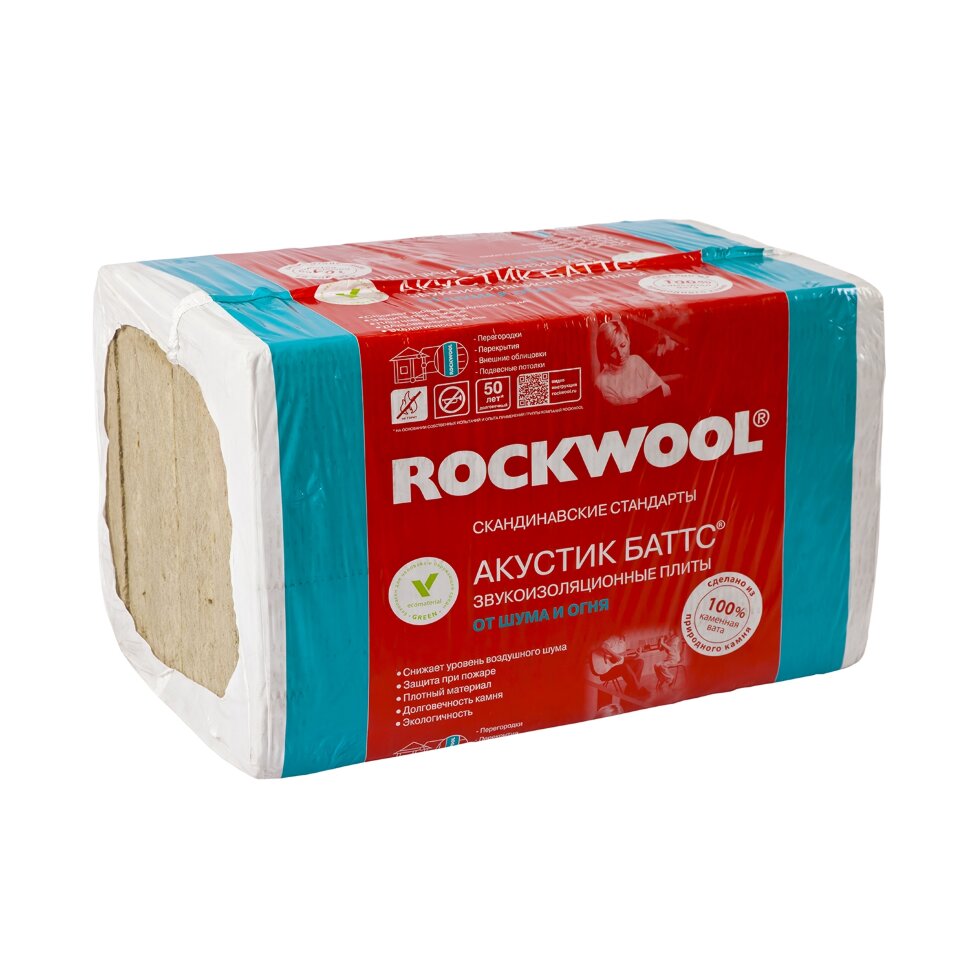 Звукоизоляция Rockwool акустик 100x600мм